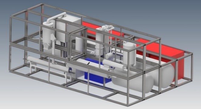 Molekuláris hőbontó technológiai modell